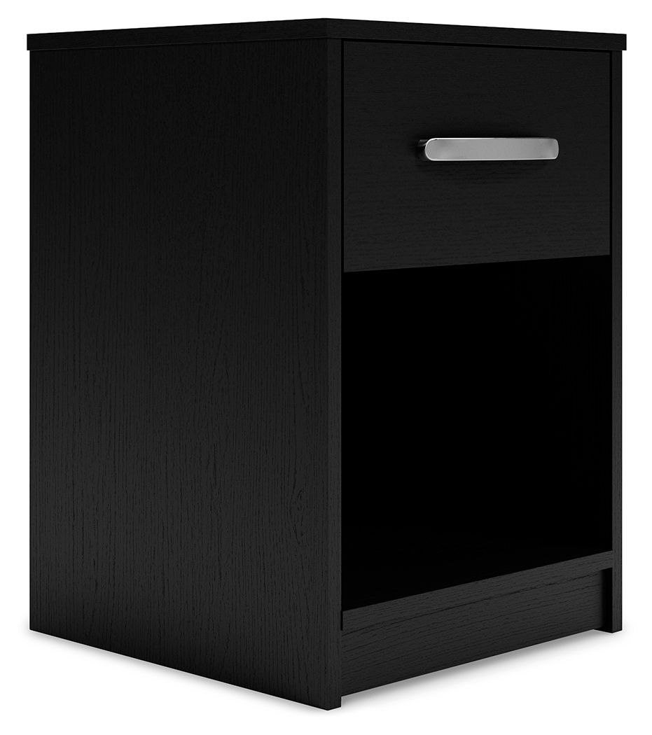 Finch - One Drawer Night Stand - Black