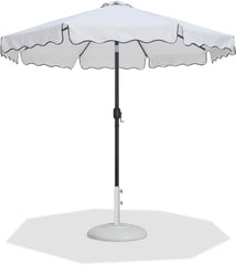 Amalfi - Patio Umbrella - White Base / Black Pole