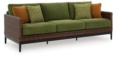 Horizon Hall - Sofa With Cushion - Brown / Green