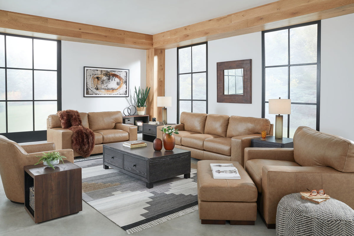 Lombardia - 4 Pc. - Sofa, Loveseat, Chair And A Half, Ottoman - Tumbleweed
