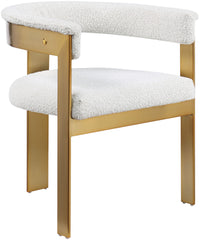 Romeo - Boucle Dining Chair With Gold Base (Set of 2)