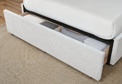 Sadie - King Bed With Storage - Beige