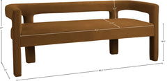 Athena - Velvet Bench - Saddle