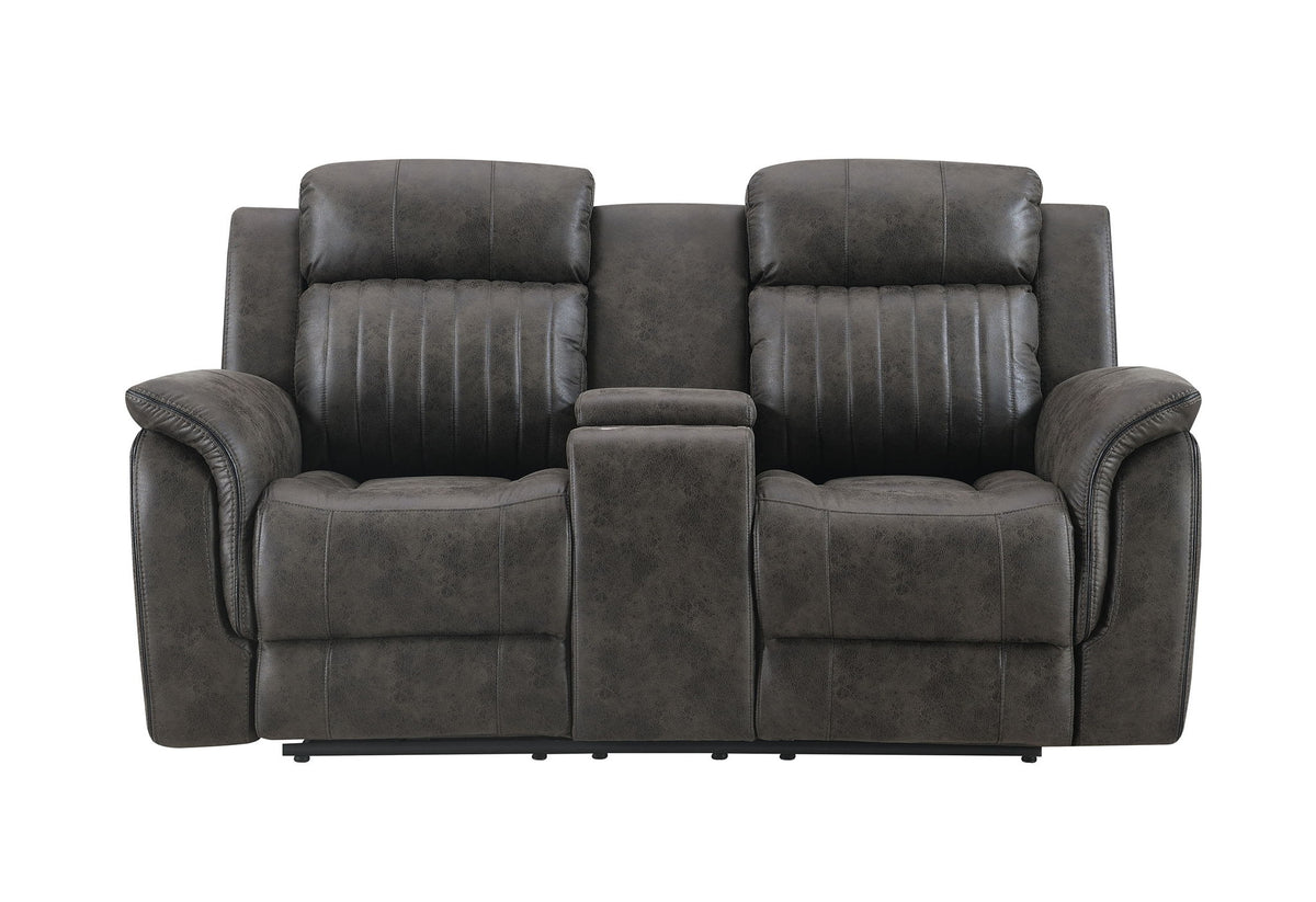 U8517 - Console Reclining Loveseat - Gray