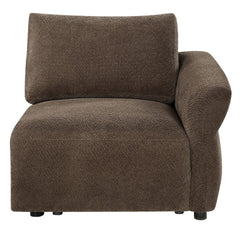 Theodore - Modular Right Facing Arm Chair - Brown Chenille