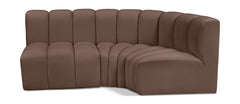 Arc - Faux Leather 3 Piece Sofa