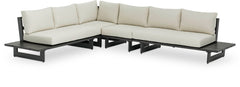 Maldives - 4 Piece Water Resistant Outdoor Patio Modular Sectional With Gray Base
