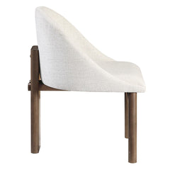 Ouida - Side Chair (Set of 2) - Beige Linen & Brown
