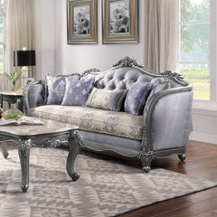 Ariadne - Sofa With 5 Pillows - Fabric & Platinum