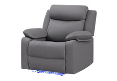 U6026 - Glider Recliner With LED - Gray