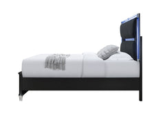 Lando - King Bed With Continuous LED - Black