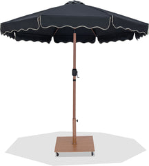 Amalfi - Aluminum Patio Umbrella - Light Brown Base / Light Brown Pole