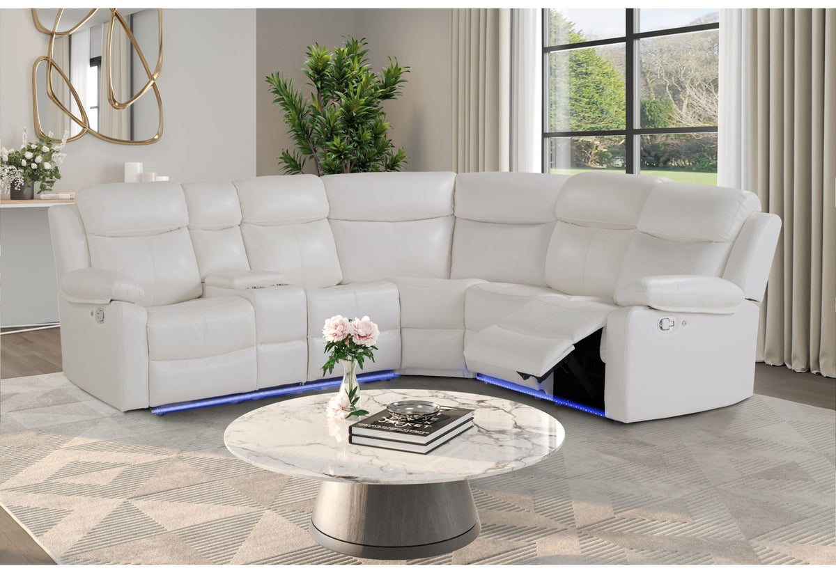 U6026 - Left Arm Facing Sectional - White