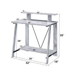 Nypho - Writing Desk - Antique White & Black