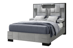 Oscar - Queen Bed Without Wood Trim - Gray