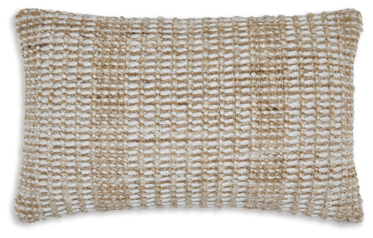 Hathby - Pillow (Set of 4) - Tan / White