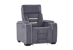 U1895 - P2 Recliner With IS And LED - Dark Gray