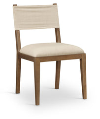 Avon - Linen Textured Performance Fabric Upholstered Dining Side Chair (Set of 2)