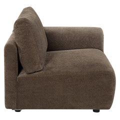 Theodore - Modular Right Facing Arm Chair - Brown Chenille
