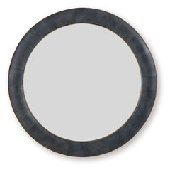 Corinsworth - Accent Mirror - Charcoal / Brass Finish