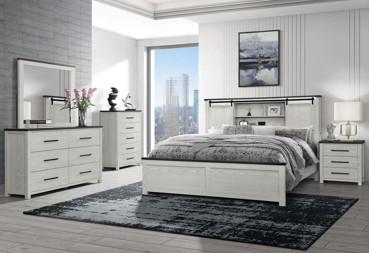 Ava - 5 Piece King Bedroom Set - Beige