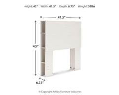 Aprilyn - Twin Bookcase Headboard - White