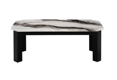 T06 - Coffee Table With 2 End Tables - Black / White