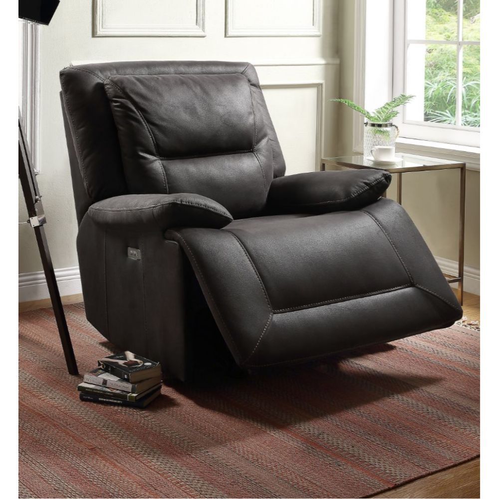 Neely - Power Motion Glider Recliner - Charcoal Fabric