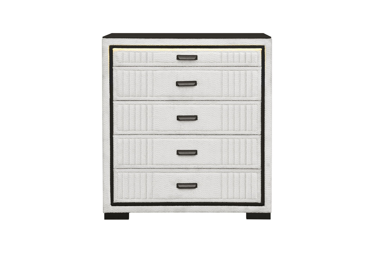 Isabella - Chest With LED - Black / White