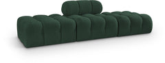 Ames - 3 Piece Boucle Upholstered Modular Sofa With 2 Backless Seats