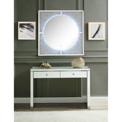 Noralie - 32"H Console Table - Mirrored & Faux Diamonds