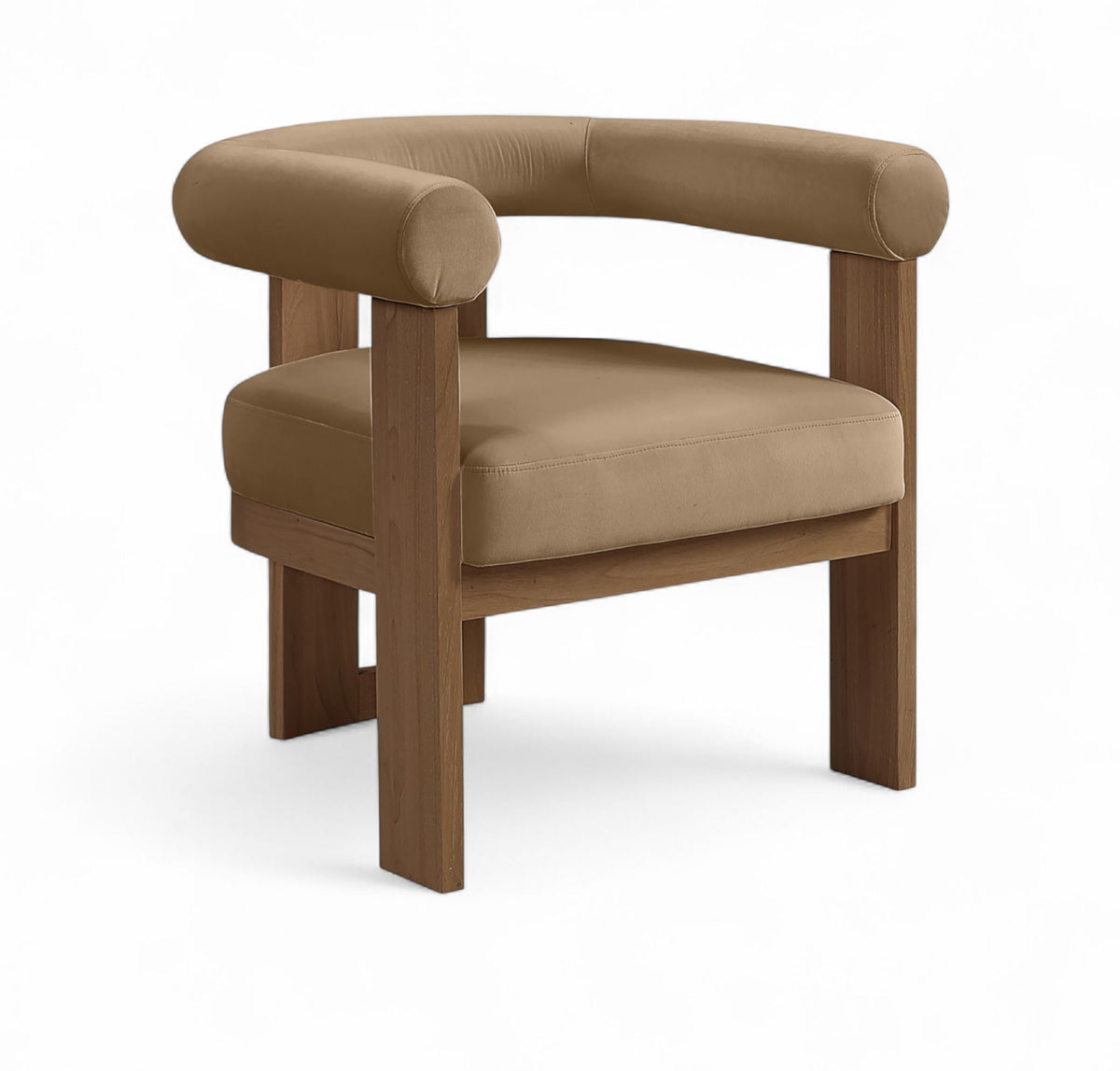 Arienzo - Performance Fabric Upholstered Accent Chair - Walnut Base
