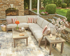 Clare View - 4-Piece Outdoor Sectional - Beige