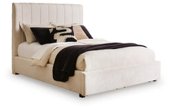 Shoralli - Queen Upholstered Storage Bed - Beige