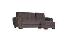 Ottomanson Armada Air - Upholstered Convertible Chaise Lounge With Storage - Gray Chenille