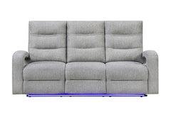 U6611 - Power Reclining Sofa With LED - Dark Gray