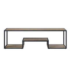 Idella - TV Stand - Rustic Oak & Black