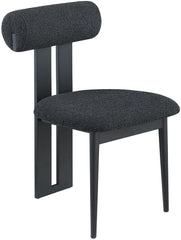 Dario - Boucle Dining Chair With Black Frame (Set of 2)