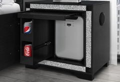 Soleil - 5 Piece Queen Bedroom Set With Cooler And Speaker - Charcoal