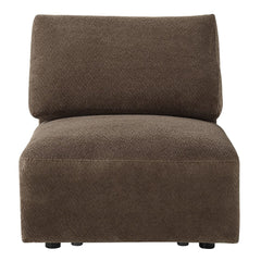 Theodore - Modular Armless Chair - Brown Chenille