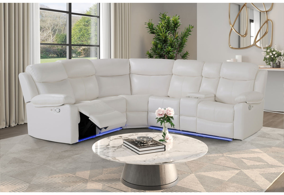 U6026 - Right Arm Facing Sectional - White