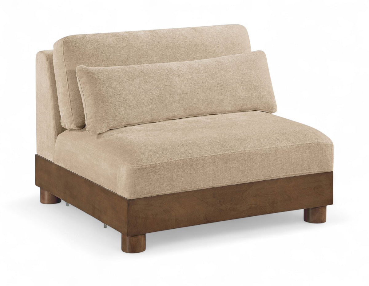 Turin - Chenille Fabric Upholstered Modular Armless Chair