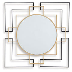 Oceanal - Accent Mirror - Black / Gold Finish