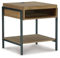 Fridley - Rectangular End Table - Brown / Black