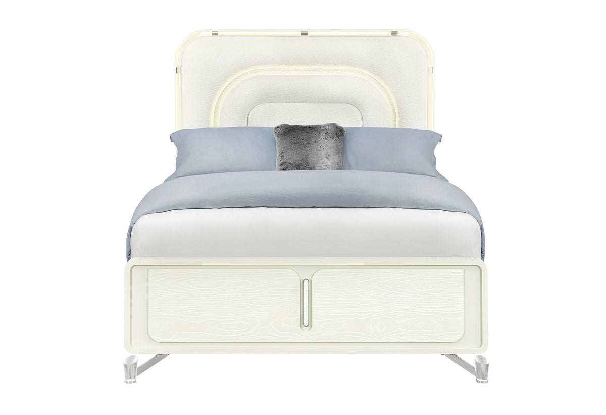 Lyra - Queen Bed With LED - Beige