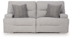 Acklen Place - 2-Piece Power Reclining Sectional Loveseat - Pewter