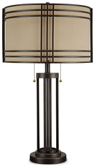 Hanswell - Metal Table Lamp  - Dark Brown