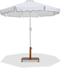 Amalfi - Aluminum Patio Umbrella - Light Brown Base / White Pole