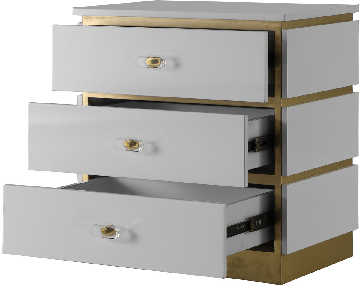 Esme - Side Table - White Lacquer