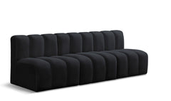 Arc - Velvet 3 Piece Modular Straight Sofa